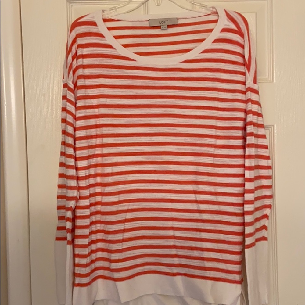EUC Loft striped sweater Xl
